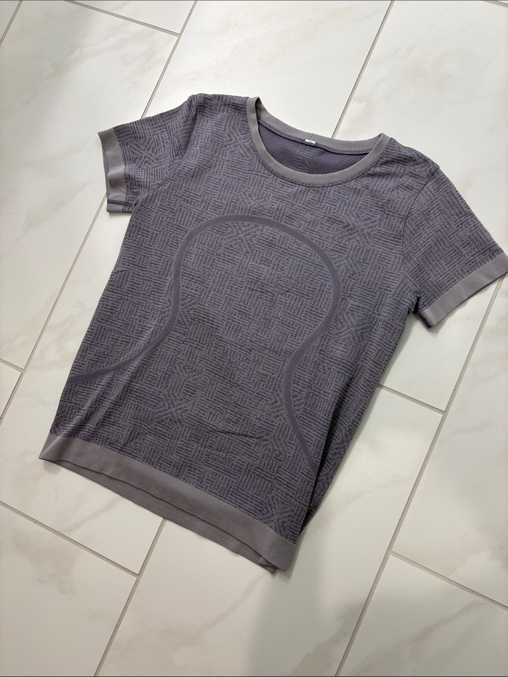 lululemon athletica Short Sleeve Crew Top in Heathered Gray